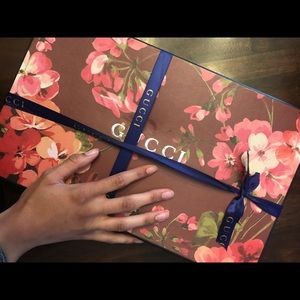 Gucci large silk scarf- flower pattern